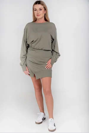 By o la la Khaki sweatshirt dress