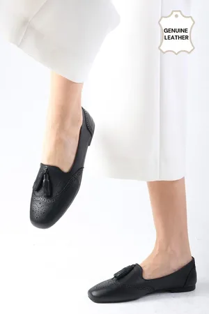 Mio Gusto Viviana Genuine Leather Black Color Women