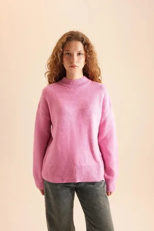 DeFacto Oversize Wide Pattern Half Turtleneck Knitwear Sweater