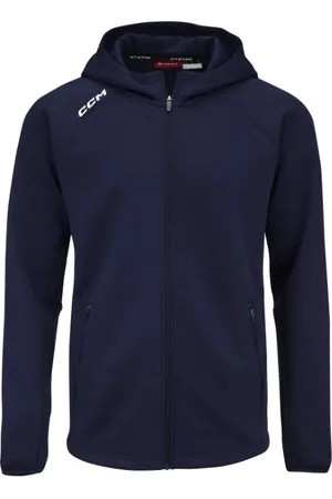 CCM Pánská mikina LOCKER ROOM FLEECE FULL ZIP HOODIE true navy