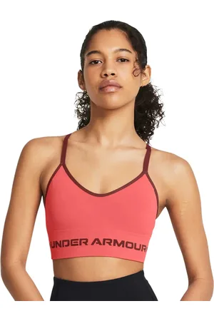 Under Armour Podprsenka UA Seamless Low Long Bra - růžová