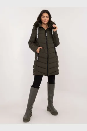 Factory Price Khaki dámská prošívaná zimní bunda