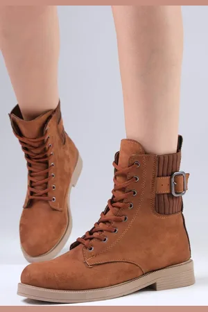 Mio Gusto Lyssa Womens Tan Lace-up Oxford Boots