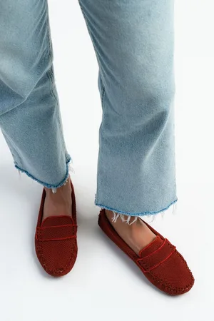NİŞANTAŞI SHOES Astoria Tile Knitwear Inner Leather Flat Sole Women