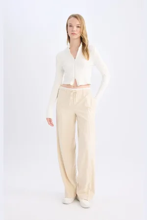 DeFacto Darted Trousers Wide Leg Normal Waist Wide Pocket Wide Leg