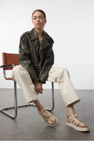 Trendyol Beige Contrast Retro Lace-Up Women