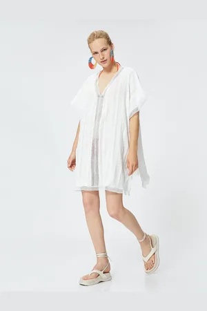 Koton X Şahika Ercümen - Oversize Stripe Detailed Beach Dress