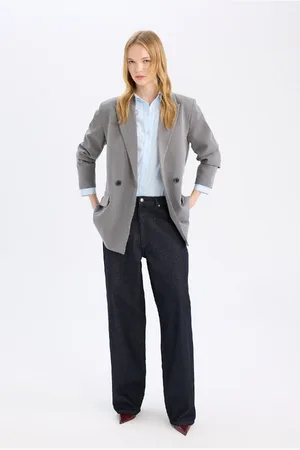 DeFacto Baggy Fit High Waist Long Jean Trousers
