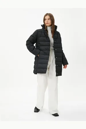 Koton Puffer Coat High Neck Snaps Relax Fit