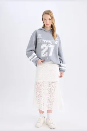 DeFacto Coool a Form High Waist Lace Maxi Skirt