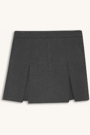 DeFacto High Waist Pleated Casual Classic Shorts Skirt