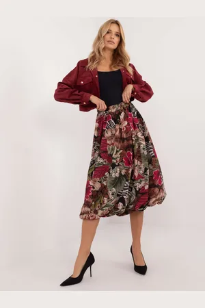 Italy Moda Černá midi sukně s elastickým pasem