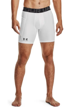 Under Armour Pánské kompresní šortky HeatGear Shorts - bílé