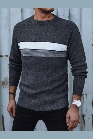 D-Street Sweter męski ciemnoszary