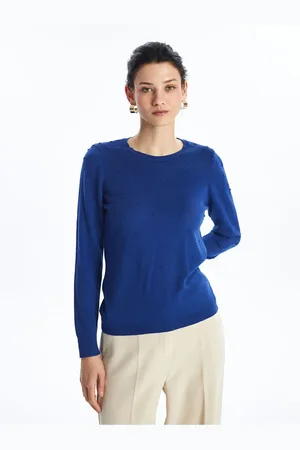 LC Waikiki LCW Crew Neck Self-Patterned Long Sleeve Women