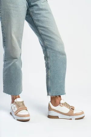NİŞANTAŞI SHOES Manny White Beige Detailed Thick Sole Women