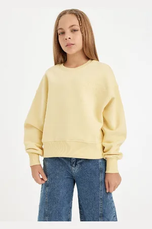 DeFacto Girl Relax Fit Crew Neck Printed Sweatshirt