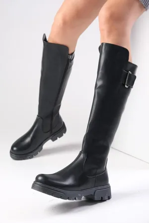 Mio Gusto Black Color Side Zippered Women