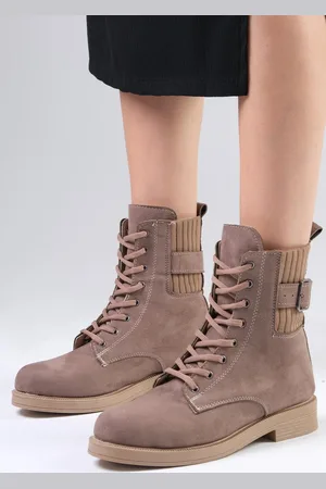 Mio Gusto Lyssa Womens Mink Lace-up Oxford Boots