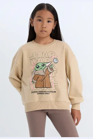 DeFacto Girl Star Wars-Mandalorian Relax Fit Crew Neck Sweatshirt