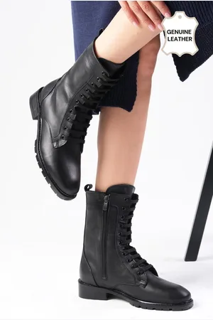 Mio Gusto Solana Genuine Leather Black Color Women
