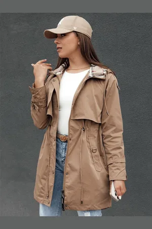 D-Street Kurtka damska parka FASHLOVE ciemnobeżowa