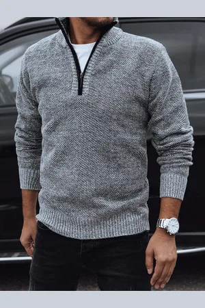 D-Street Sweter męski jasnoszary