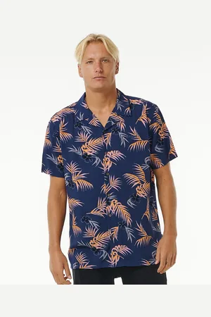 Rip Curl Košile SURF REVIVAL FLORAL S/S SHIRT Washed Navy