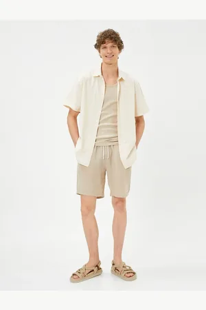 Koton Basic Bermuda Shorts Elastic Waist, Pocket Detailed.