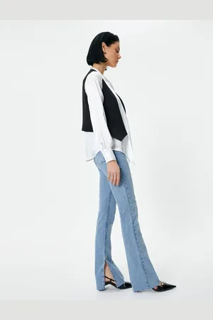 Koton Flare Leg Jeans Slit Detailed Slim Fit Standard Waist - Flare Slim Jeans