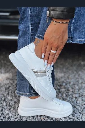 D-Street Sneakersy damskie SNEAKFLIK srebrne