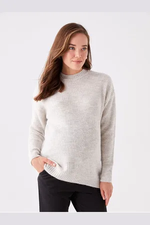 LC Waikiki Crew Neck Plain Long Sleeve Maternity Knitwear Sweater