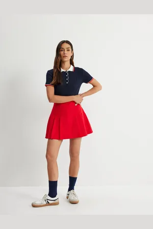 Koton High Waist Pleated Mini Skirt