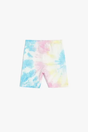 Koton Short Leggings Batik Patterned Elastic Waist