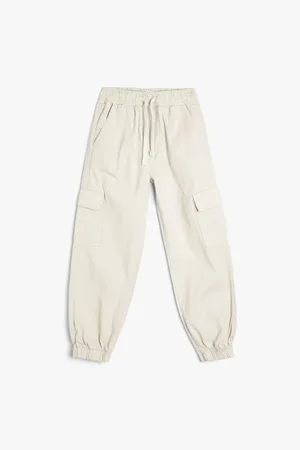 Koton Cargo Jogger Trousers Pocket Tie Waist Cotton
