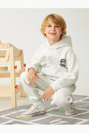 Koton Jogger Sweatpants with Tie Waist, Pocket and Print Detail