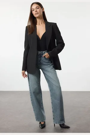 Trendyol Light Blue High Waist Barrel Baggy Jeans
