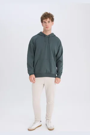 DeFacto Jogger Sweatpants Slim Fit Slim Fit Waist Lace up Elastic Leg Zipper Pocket