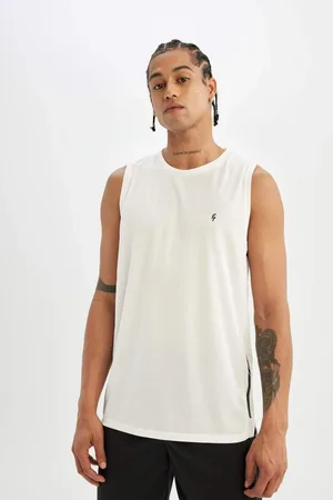 DeFacto Fit Slim Fit Printed Crew Neck Athlete Undershirt