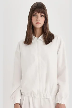 DeFacto Shirt Collar Plain Zipper Bomber Jacket
