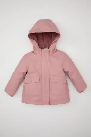 DeFacto Baby Girl Hooded Soft Furry Coat