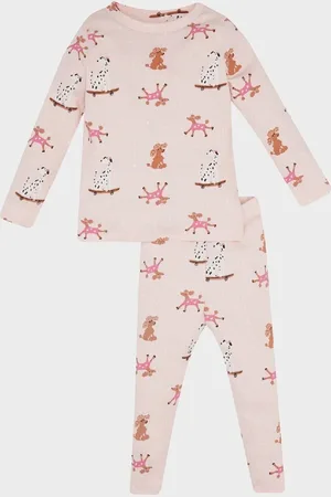 DeFacto Baby Girl Pajama Set Patterned Long Sleeve Ribbed Camisole Top Long Bottom