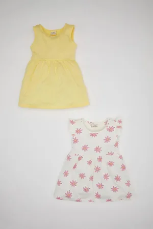 DeFacto Baby Girl Patterned Sleeveless 2-Piece Dress