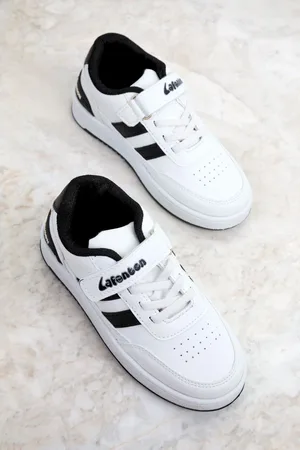 SOHO Black and White Kids Sneakers 19605