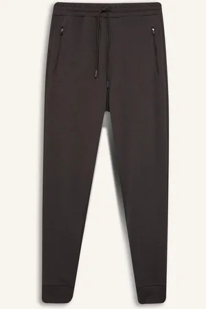 DeFacto Jogger Sweatpants Slim Fit Slim Cut Tied Waist Elastic Leg Zipper Pocket