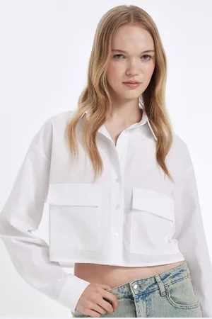 DeFacto Cool Oversize Wide Fit Pocket Poplin Long Sleeve Shirt