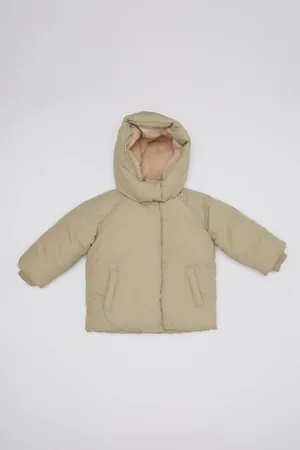 DeFacto Baby Girl Hooded Water Repellent Soft Furry Coat
