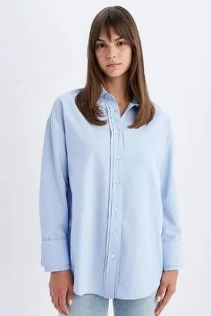 DeFacto Relax Fit Poplin Long Sleeve Shirt Tunic