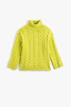 Koton Basic Turtle Knitted Sweater Long Sleeve Soft Textured