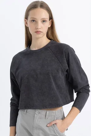 DeFacto Cool Loose Fit Washable Faded Effect Long Sleeve T-Shirt